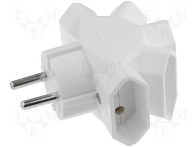 Разклонител R-5 Конектор: захранващ AC; плосък; разклонител; 250V AC